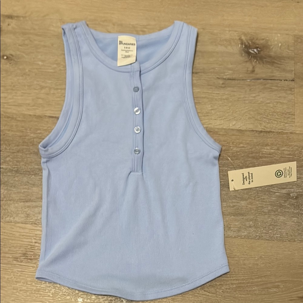 Light Blue Sleeveless Kids Top